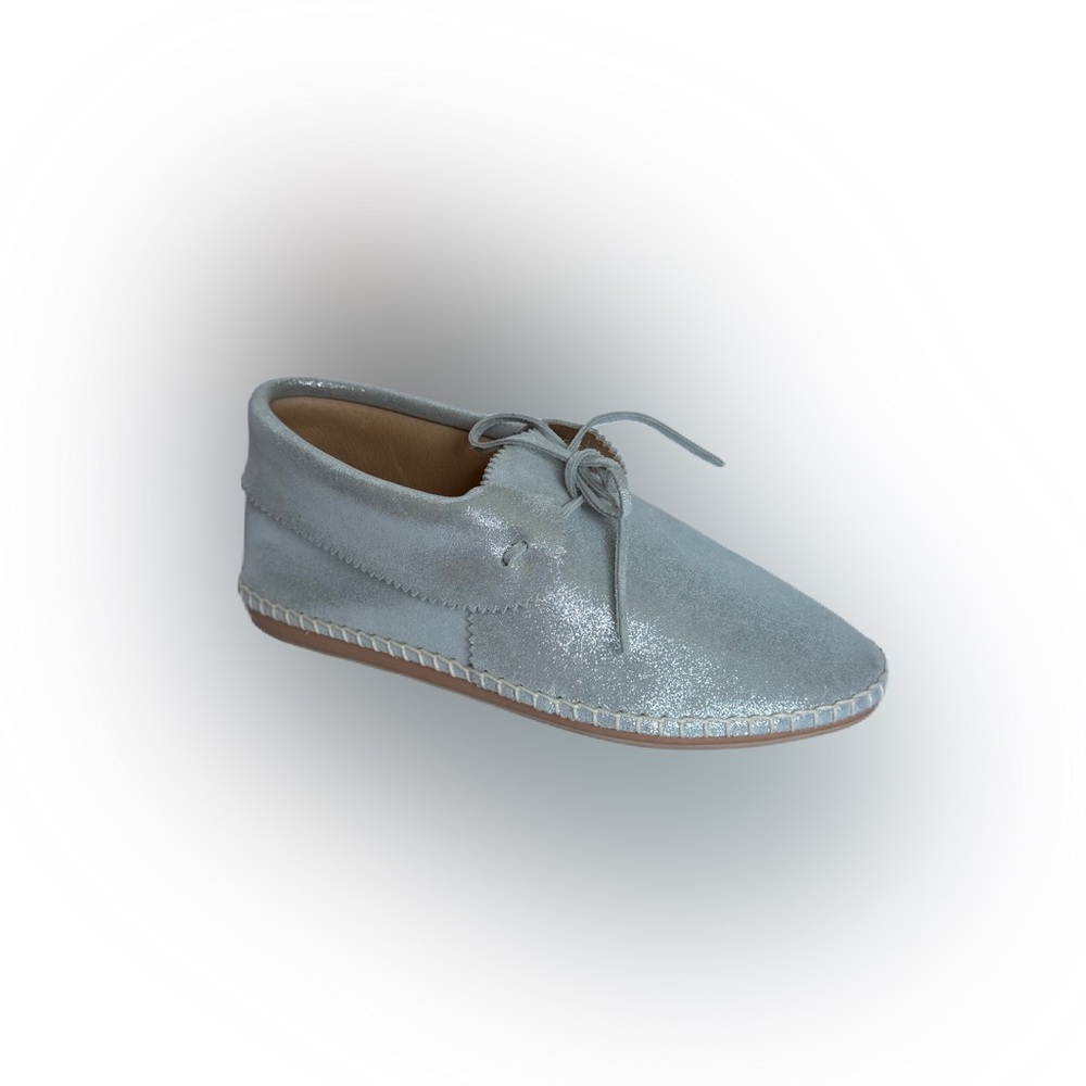 The Great Canton Moccasin size 9.5 NWB Silver Dust Metallic